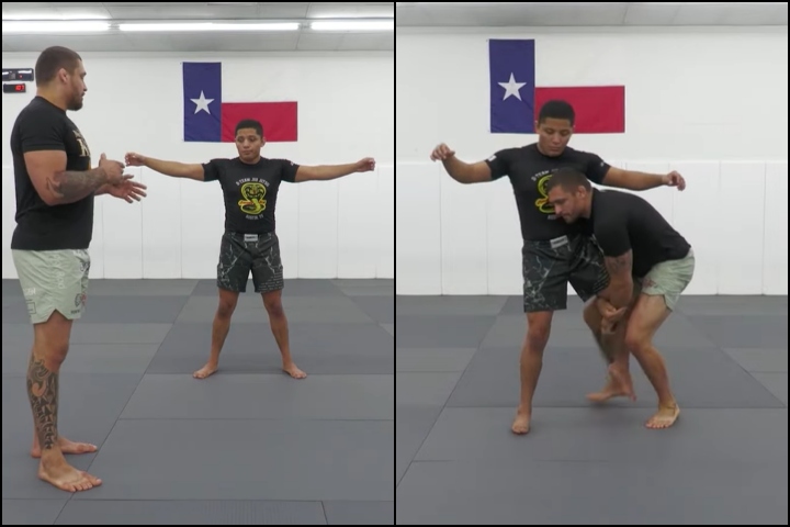 Nick Rodriguez Shows A Simple Wrestling Drill Against A Stationary Partner