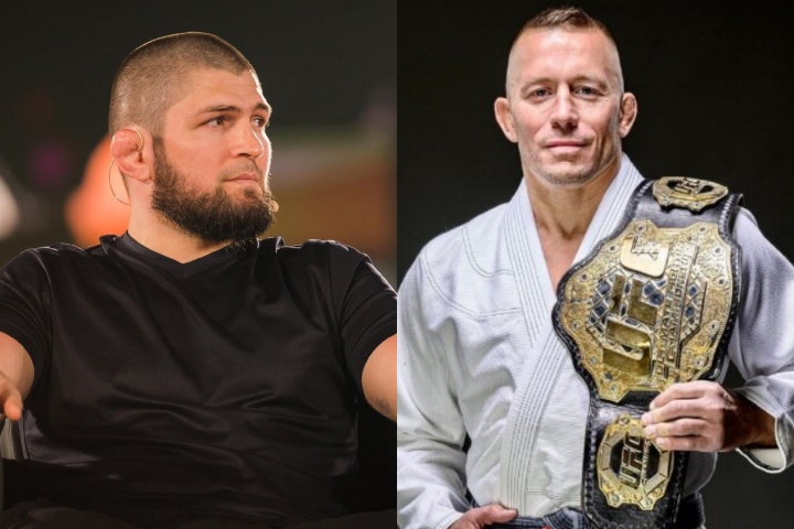 Georges St-Pierre Talks Possibility Of A Grappling Match With Khabib Nurmagomedov At UFC Fight Pass Invitational