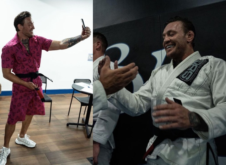 Conor McGregor Proudly Wears his New BJJ Black Belt Everywhere: “Jiu-Jitsu is Respect”