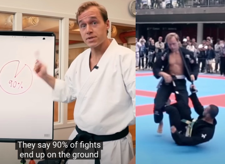 Karate Black Belt Enters BJJ Tournament To Prove He Can Win by Disengaging & “Just Getting Up”
