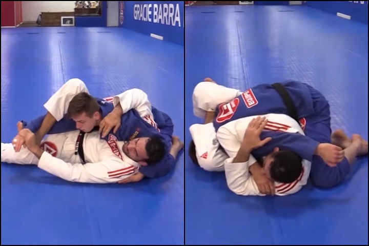 Braulio Estima Shows How To Hit A Triangle Choke – From Bottom Side Control