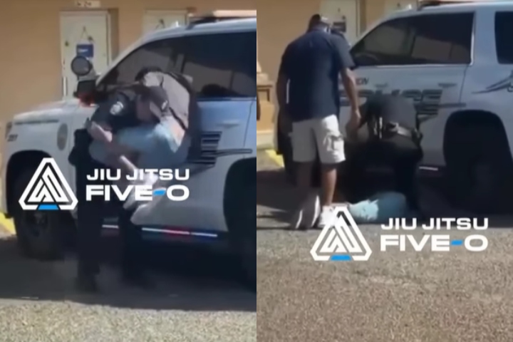 [WATCH] Police Officer Skillfully Executes A Double Leg Takedown & Kimura On Unruly Suspect