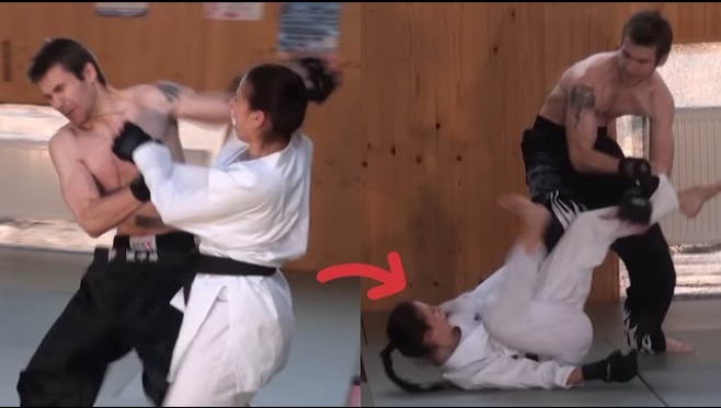 Female Karate Black Belt Getting Exposed By Untrained Man is a Huge Wake Up Call