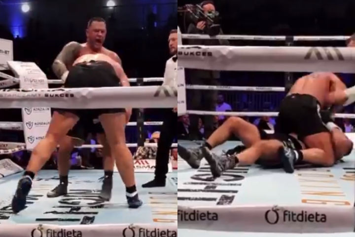 [WATCH] MMA Fighter DQ’d From Boxing Match – After Takedown & Brutal Ground-And-Pound