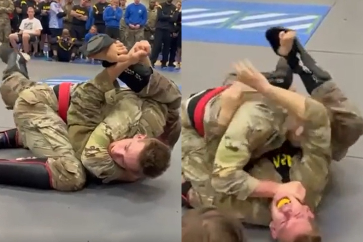 [GRAPHIC] Soldier Breaks Own Leg While Attempting A Buggy Choke Submission