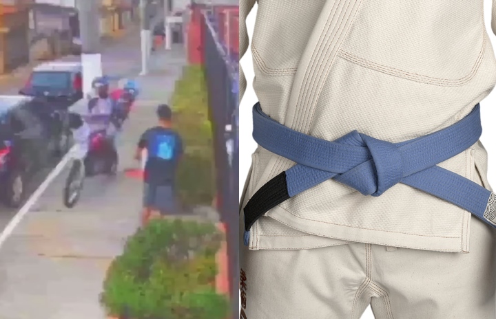 CCTV: Thieves Back Off When They Notice Their Intended Victim’s BJJ Gi & Blue Belt