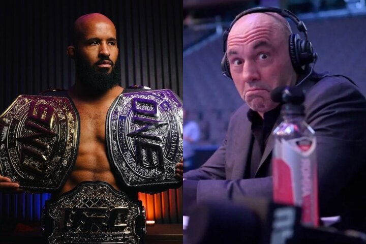 Joe Rogan Praises Mighty Mouse For His Win Against 250 LBS Opponent: “Probably The Best Ever”