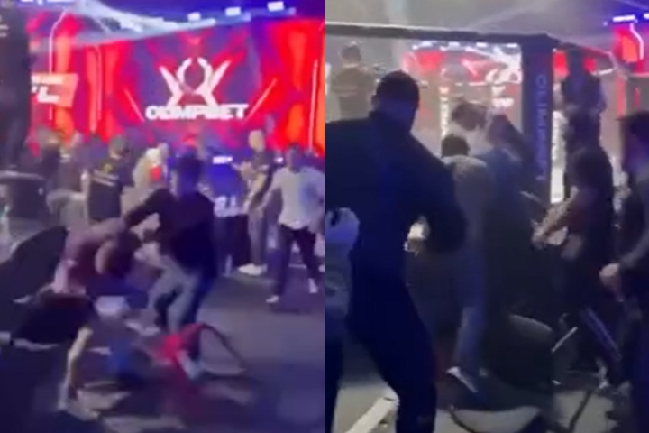 [WATCH] Mass Brawl Erupts At MMA Match – Armenian Fighter Gets Attacked